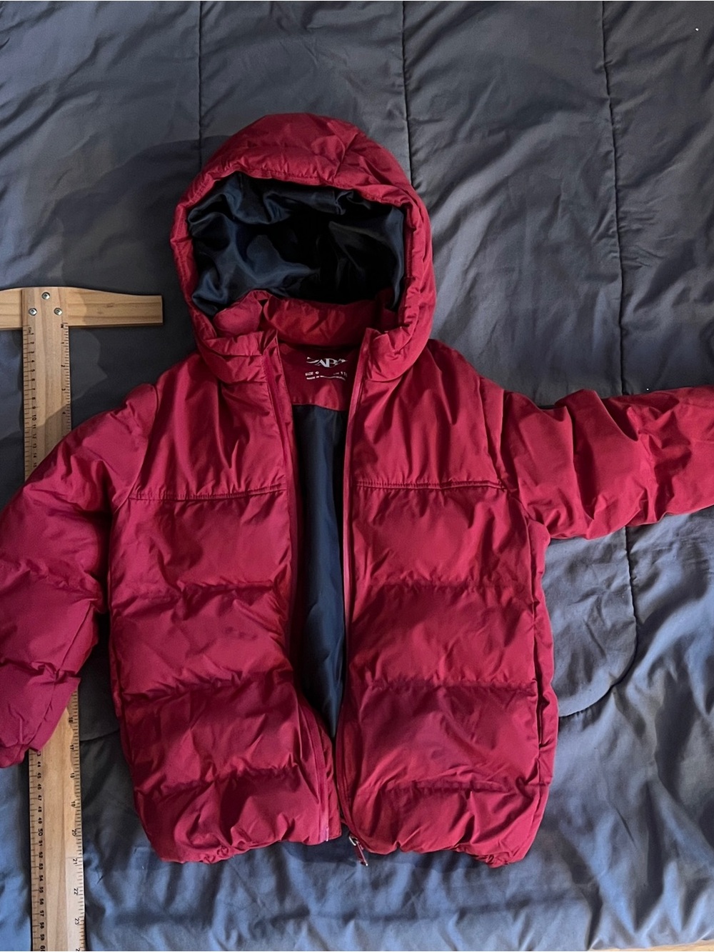 Red Kids Puffer Jacket with Hood Zara